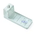 Durable light green plastic kitchen sink organizer rack with suction cup for sponges - Light Blue