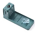 Durable dark green kitchen sink drain rack with suction cup for organized sponge storage - Dark Blue