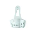 Mint green flexible silicone hanging kitchen sink drain basket for sponge and tool storage - Light Blue