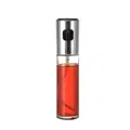 Refillable glass oil sprayer dispenser with silver pump for healthy cooking and BBQ - 100ml / Silver