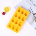 Durable yellow pineapple-shaped silicone ice cube tray for creative home DIY ice making - Pineapple / Yellow