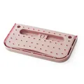Space-saving pink wall-mounted folding shoe rack for bathroom slippers storage solution - 28*14*2CM / Pink