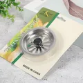 Langlebiges Abflusssieb aus Edelstahl und Haarfilter für das Badezimmer und die Küche - Blisterpackung-Stil (HD020)