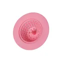 Pink silicone kitchen sink strainer with heart-shaped holes for drain protection - Rose Red