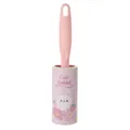 Portable pink handheld lint roller with a cute rabbit and floral adhesive paper - Straight Handle-Pink Bear