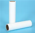 Deux recharges blanches pour rouleau anti-peluches pour poils d'animaux sur fond bleu - 24cm (50 Feuilles)