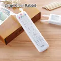 Transparent silicone remote control cover with cute rabbit ears for dust protection - Transparent Rabbit - Large