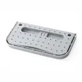 Grey wall-mounted folding slipper rack component with ventilation holes - 28*14*2CM / Gray
