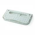 Light grey plastic wall-mounted folding shoe rack shelf for bathroom slipper storage - 28*14*2CM / Blue