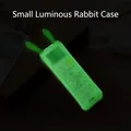 Housse de protection en silicone vert luminescent pour télécommande avec oreilles de lapin - Lapin Lumineux - Petit