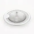 Durable silver stainless steel sink strainer drain filter for kitchen and bathroom basins - HD1057-Medium
