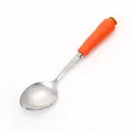 Stainless steel children's spoon with a cute and creative orange carrot shaped handle design - Carrot Spoon