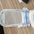 Reusable Mason jar shaped food storage bag with purple marble pattern and zip lock - L / Single Piece