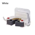 Supporto per scopa e mocio a parete autoadesivo in bianco per l'organizzazione del bagno - 11.5*7.5*4.2CM / Bianco Nordico