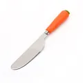 Creative stainless steel kids table knife with a cute orange carrot shaped resin handle - Carrot Knife