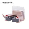 Supporto per scopa da parete in rosa nordico senza chiodi con adesivo extra forte - 11.5*7.5*4.2CM / Rosa Nordico