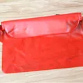 Red semi-transparent PVC waterproof waist bag for swimming and drifting activities - Red
