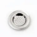 Small stainless steel sink strainer with fine drainage holes for kitchen basins. - HD1051 Large Model