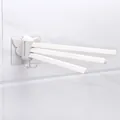 Portasciugamani rotante adesivo bianco con design a farfalla per il bagno e cucina - Bianco