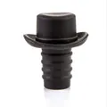 Creative black hat shaped food-grade silicone wine bottle stopper for leak-proof sealing - Black