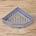 Triangular bathroom corner storage rack in lavender purple for shower toiletries - Triangle Style / 27*19*6CM / Gray