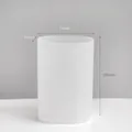 Frosted translucent cylindrical desk organizer 75x105mm for pens and makeup brushes - Cylindrical Storage Box / 75x105mm / White