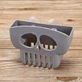 Skull-shaped gray kitchen sponge holder with suction cups for creative sink organization - Two Hole Storage Rack / Gray