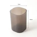 Frosted translucent gray pen holder and desk organizer cup storage with dimensions 75x105mm - Cylindrical Storage Box / 75x105mm / Black