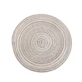 Round woven cotton placemat with spiral pattern, heat resistant table mat. - 18cm Small / Beige Khaki