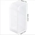 Frosted white slanted 4-tier desktop pen holder organizer, approx. 20.5cm in height - Large Transparent Organizer / L / White
