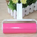 Manual pink adhesive lint roller for clothing hair removal and dust cleaning tool - Large Lint Roller / Pink