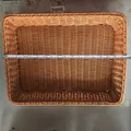Handwoven rectangular imitation rattan storage bread basket with 18 inch width measurement - Rectangular Extra Large (45*35*10CM) / Coffee