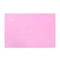 Large pink silicone pastry mat with metric and imperial measurement scales - 45x65cm / Pink