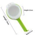 Green food bag sealing clip with discharge spout, 13cm long, durable plastic material - Green