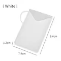 Custodia portatile in silicone bianco per mascherine con bottone a pressione 7,4x9,4cm - Piccolo (A3008) / Bianco