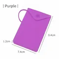 Custodia portatile per maschera in silicone viola con chiusura a bottone e cordino - Piccolo (A3008) / Viola