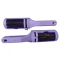 Portable electrostatic lint remover brush for clothes and pet hair, purple, set of 2. - OPP Bag / Purple