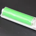 Portable foldable washable lint roller with green silicone adhesive and white case - Green
