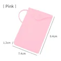 Custodia portatile per mascherina in silicone rosa con chiusura a scatto 7.4x9.4cm - Piccolo (A3008) / Rosa
