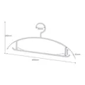 Cintre en plastique blanc demi-circulaire à épaules larges 400 mm de largeur taille - Style de Base sans Couture / Blanc