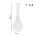 White non-stick PP plastic rice spoon with heart handle, size 20cm x 7cm SKU N-233 - Dotted Non-stick Vertical Style (N-233) / 20x7cm