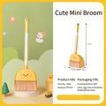 Mini yellow duck themed desktop cleaning broom and dustpan set for home and office use - Long Handle Cartoon Kids Style (51cm) / Yellow Small Broom (Duck)