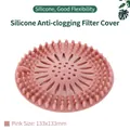 Premium pink silicone drain hair catcher sink filter for kitchen and bathroom, 133mm - 13.3x13.3cm / Pink