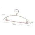 Cintre en plastique semi-circulaire durable à épaules larges beige avec mesures détaillées - Style de Base sans Couture / Rose