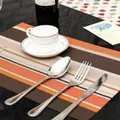 Tovaglietta in PVC resistente al calore con strisce arancioni e marroni decoro - Righe Arancioni