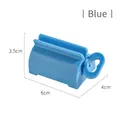 Compact blue manual toothpaste squeezer with rotating handle for bathroom and vanity - Blue