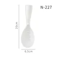 White food-grade PP plastic non-stick vertical rice spoon paddle dimensions 20cm x 6.5cm - Smiley Face Decorative Vertical Style (N-227) / 20x6.5cm