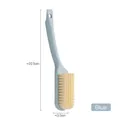 Blue long-handle shoe brush with soft bristles and hanging hole for deep cleaning. - Blue