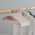 High-quality plastic clothes hangers in light pink color for wet and dry home laundry use - Traceless Style / Non-marking Pink