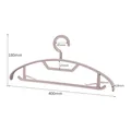 Purple wide-shoulder semi-circular plastic clothes hanger with non-slip design and size details - Wide Shoulder Thickened Seamless Style / Pink